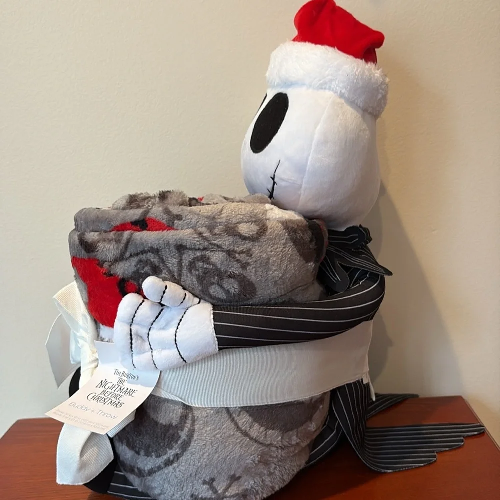 Disney’s NBC Jack Skellington Holiday Pillow Buddy and Throw Set
